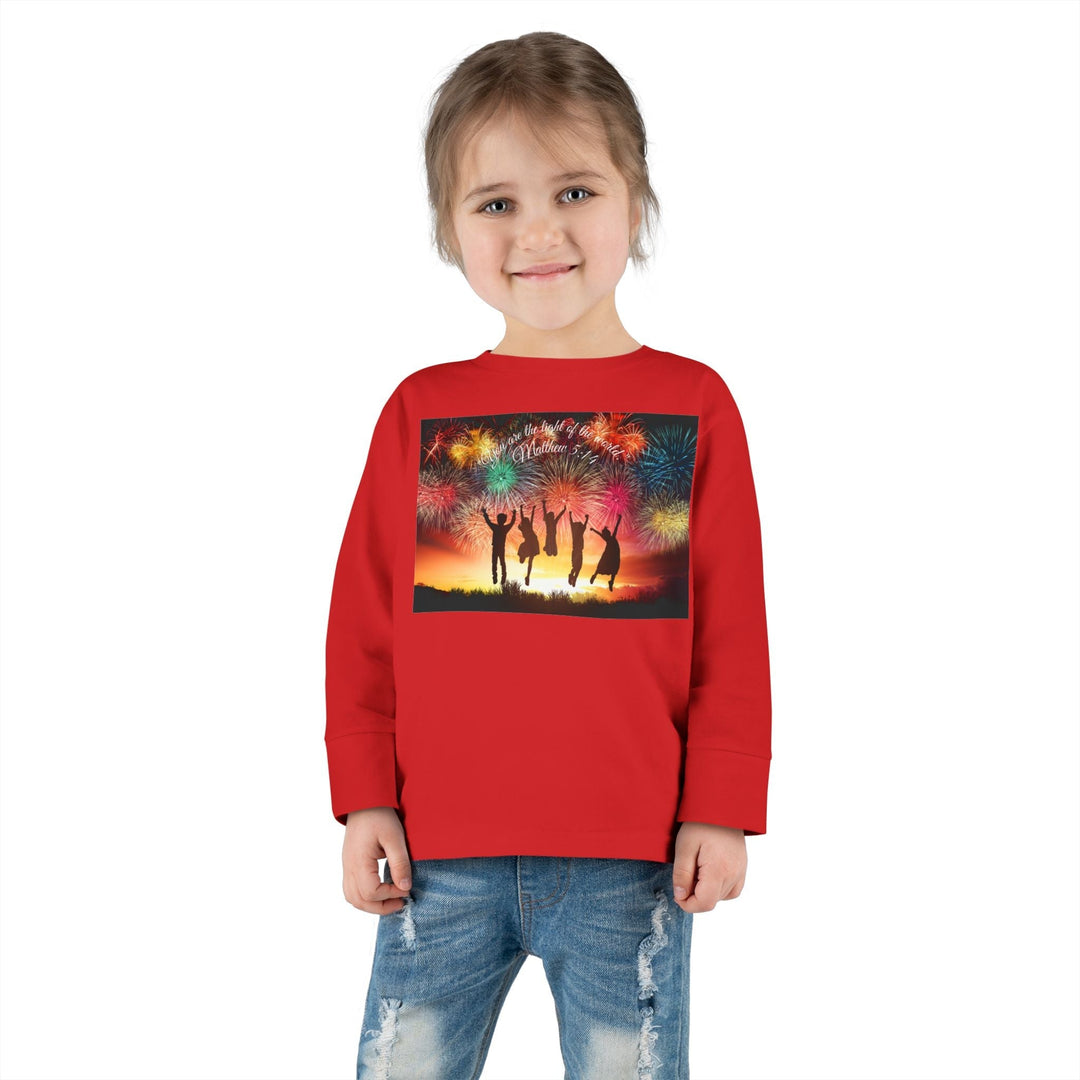 You are the light of the world |Toddler Long Sleeve Tee - Faith Scripture Gift | Gifts Of Words