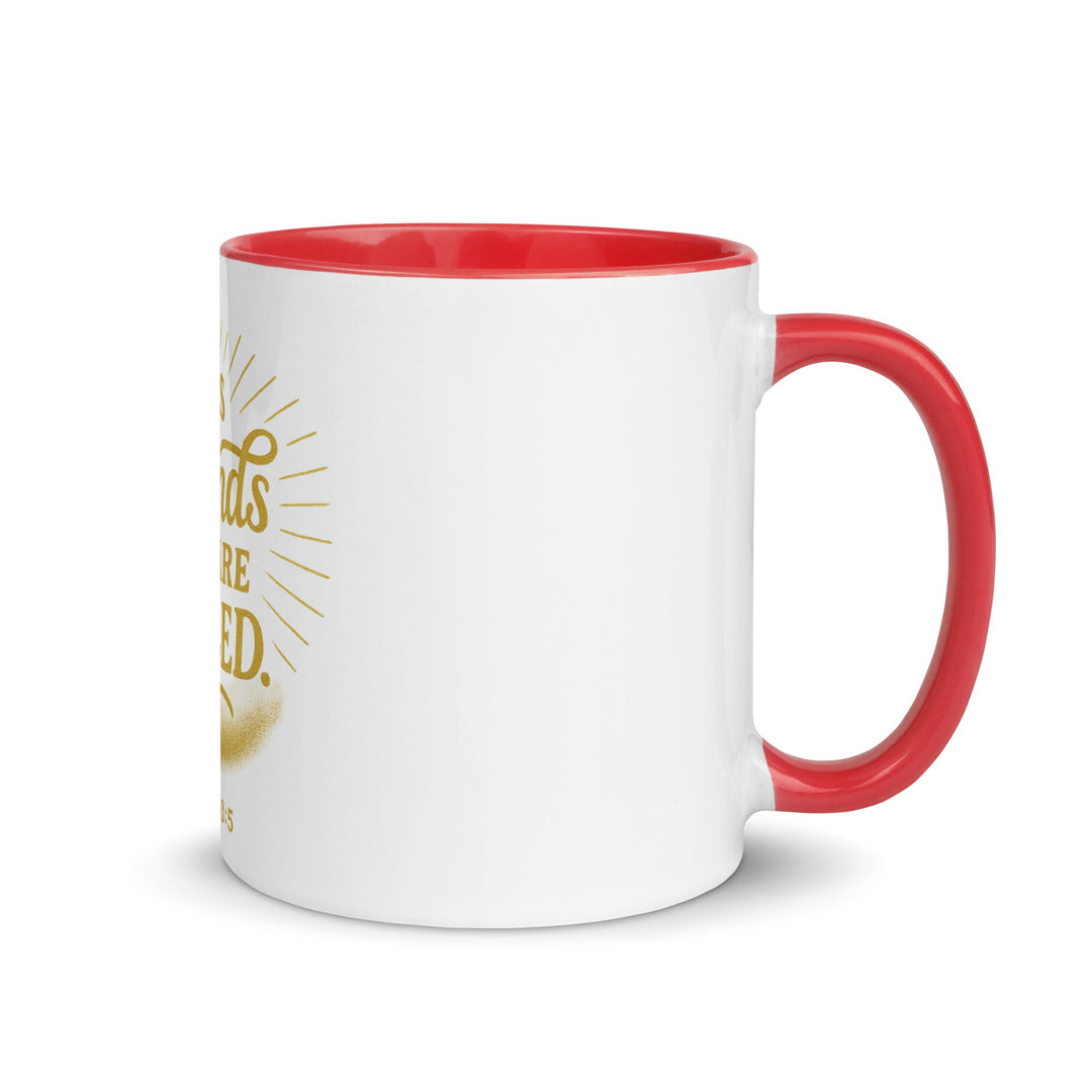 By his wounds we are healed Mug - Faith Scripture Gift | Gifts Of Words