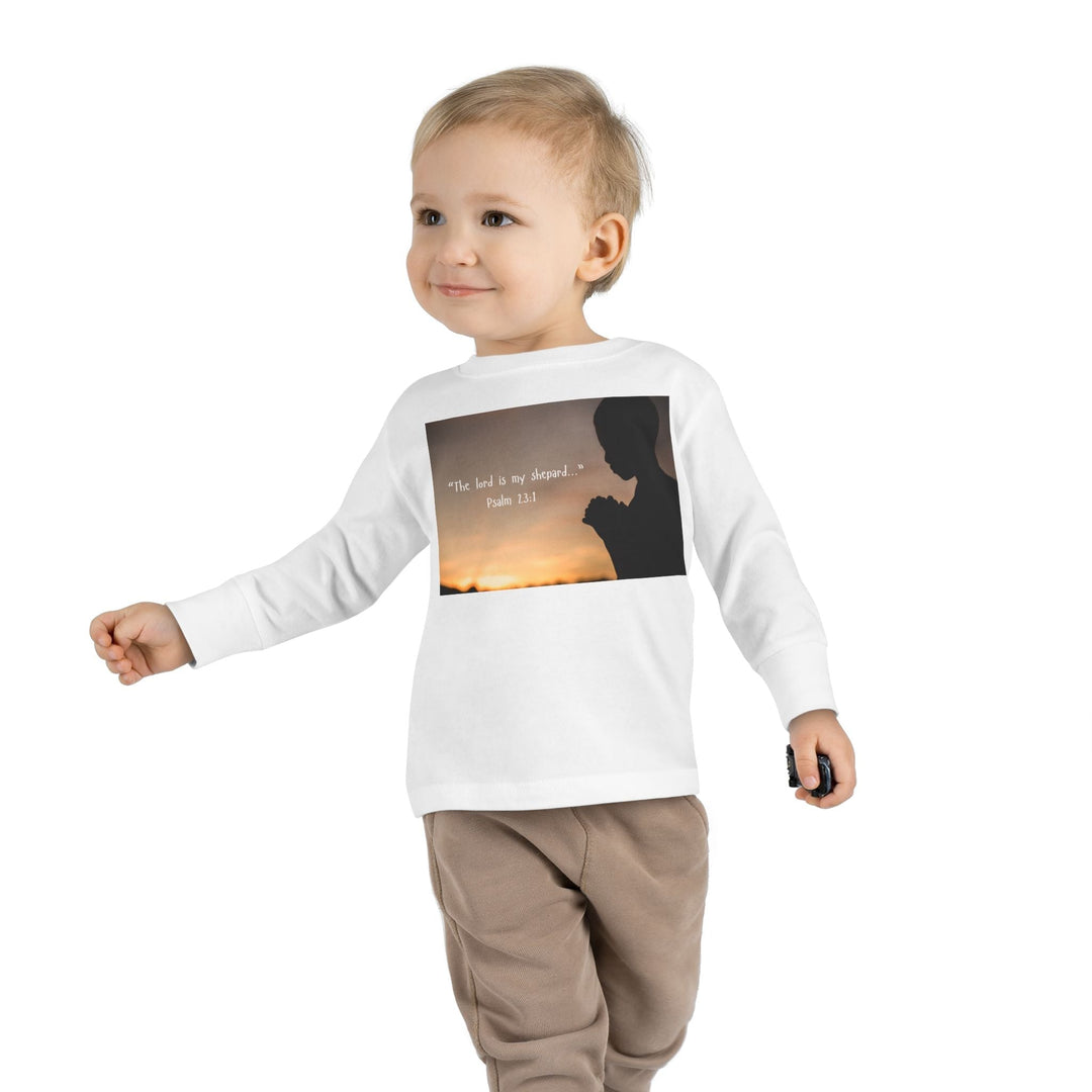 The lord is my shepard |Toddler Long Sleeve Tee - Faith Scripture Gift | Gifts Of Words