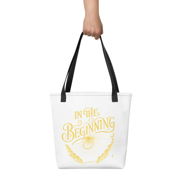 In the Beginning Tote bag - Faith Scripture Gift | Gifts Of Words