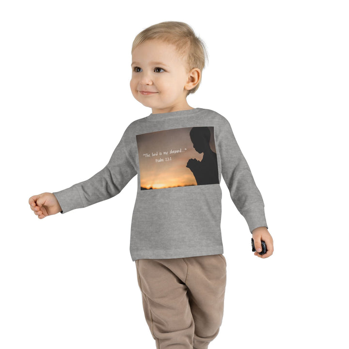 The lord is my shepard |Toddler Long Sleeve Tee - Faith Scripture Gift | Gifts Of Words