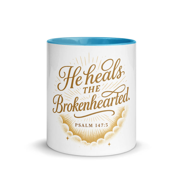 He heals the Brokenhearted Mug - Faith Scripture Gift | Gifts Of Words