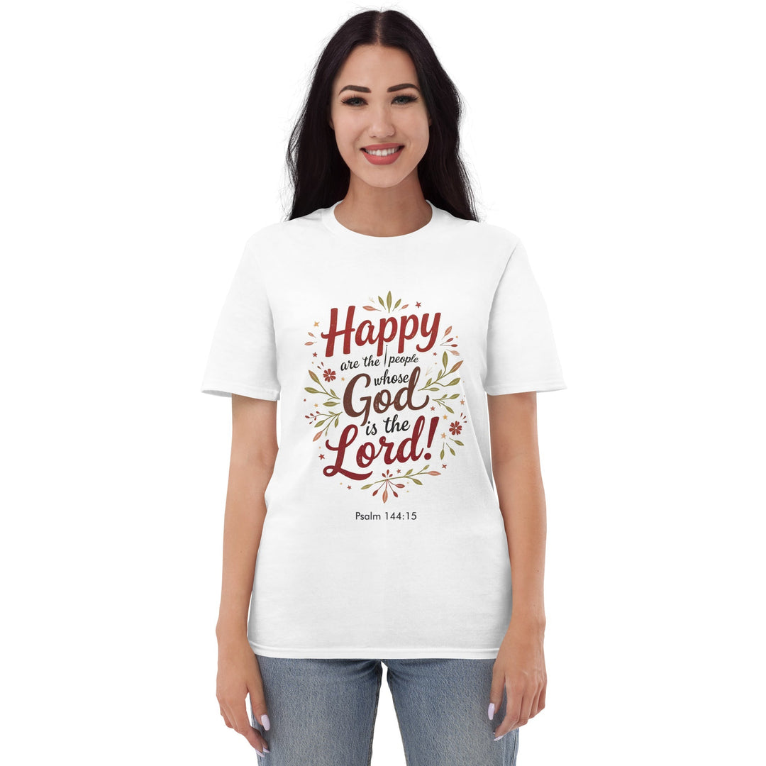 Happy Are The People T-Shirt - Faith Scripture Gift | Gifts Of Words