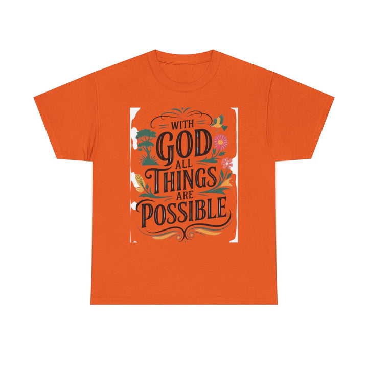 Heavy Cotton Unisex Tee - Premium Durable Graphic T-Shirt - Faith Scripture Gift | Gifts Of Words
