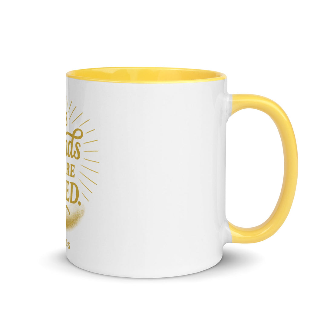 By his wounds we are healed Mug - Faith Scripture Gift | Gifts Of Words
