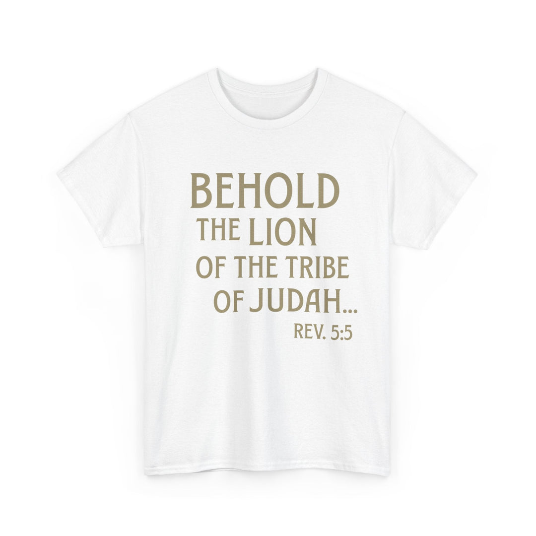 Behold The Lion of Judah Tee - Faith Scripture Gift | Gifts Of Words