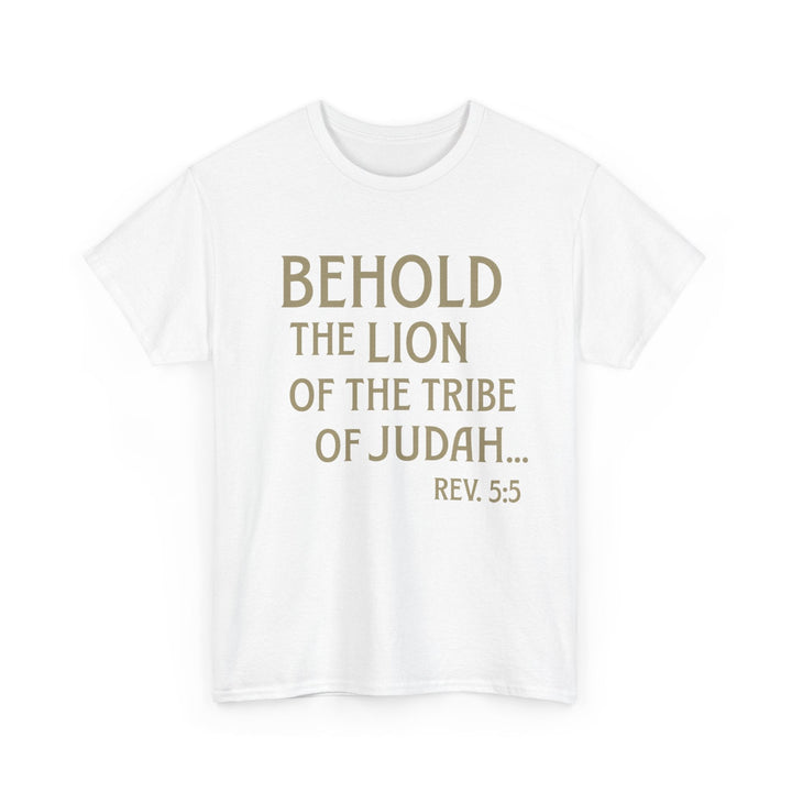 Behold The Lion of Judah Tee - Faith Scripture Gift | Gifts Of Words