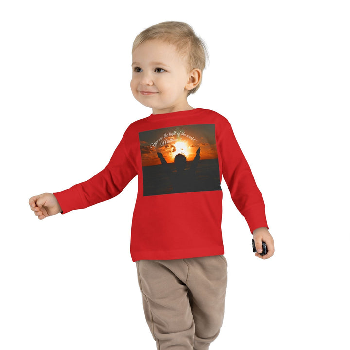 You are the light of the world |Toddler Long Sleeve Tee - Faith Scripture Gift | Gifts Of Words