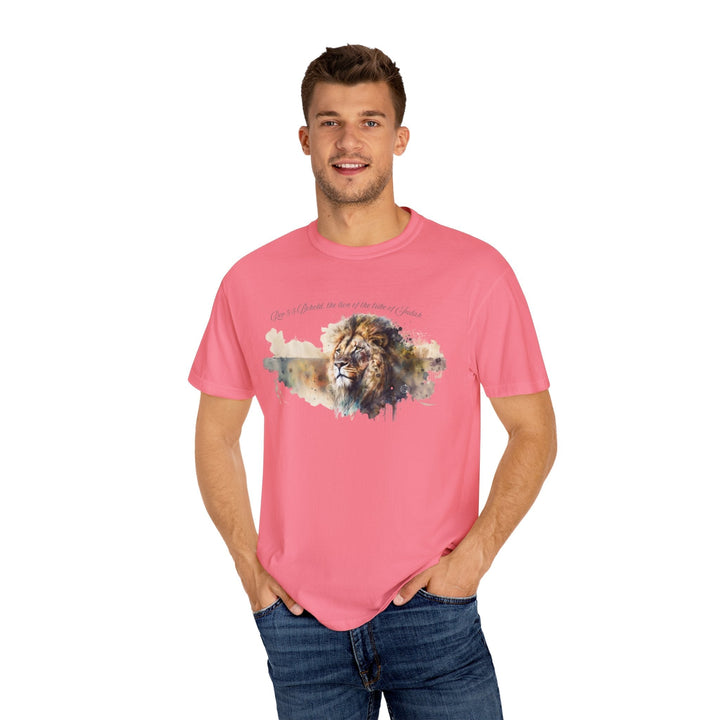 Unisex Christian Lion T-Shirt Rev 5:5 Bible Verse Tee Comfort Colors 1717 Garment-Dyed Shirt  Inspirational Faith Graphic Tee - Faith Scripture Gift | Gifts Of Words