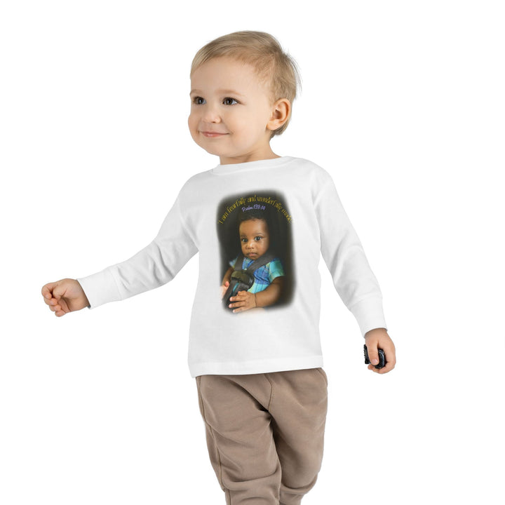 I am fearfally |Toddler Long Sleeve Tee - Faith Scripture Gift | Gifts Of Words