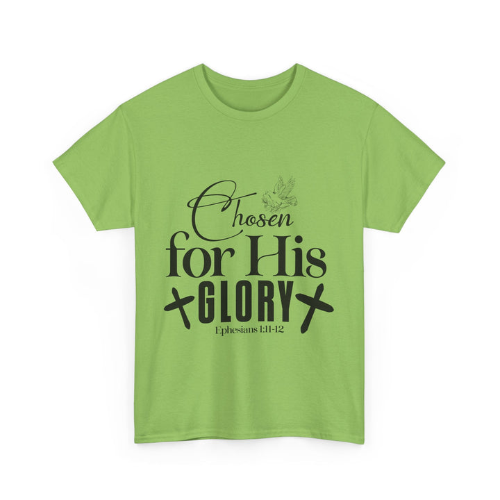 Chosen for His Glory Ephesians 1 11-12 Unisex Heavy Cotton Tee - Faith Scripture Gift | Gifts Of Words