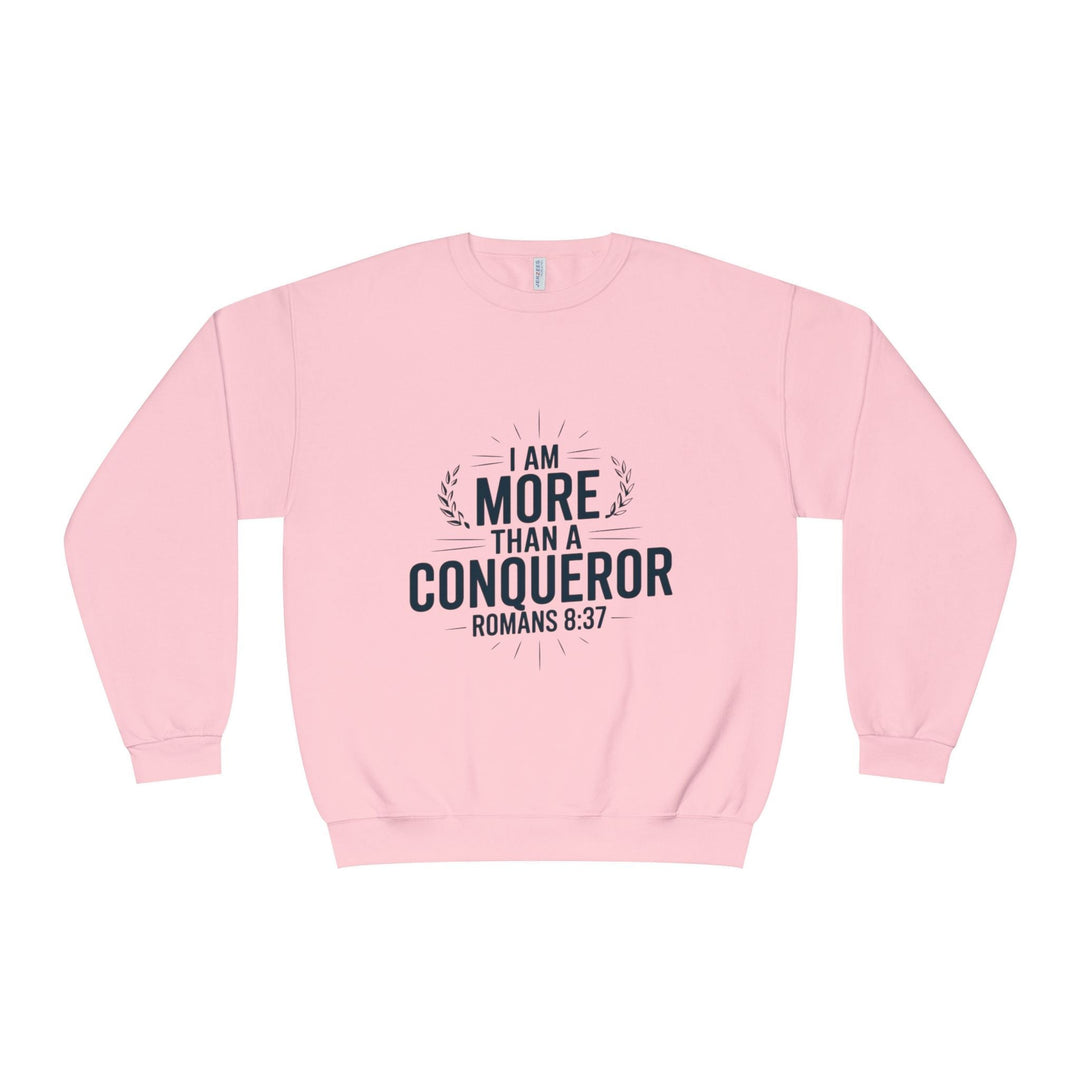 More Than a Conqueror Sweatshirt - Premium Christian Apparel - Faith Scripture Gift | Gifts Of Words