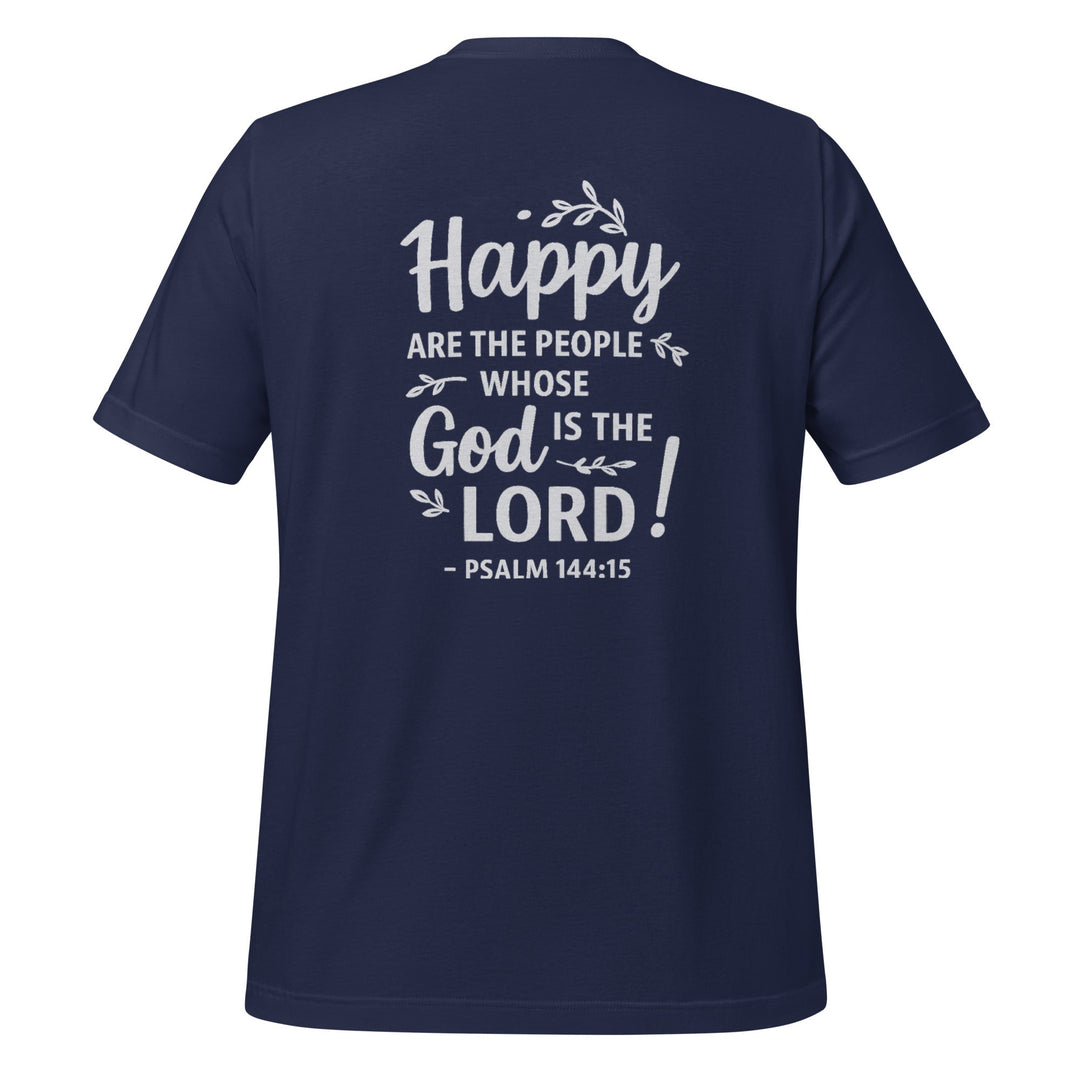 Happy Are The People T-Shirt - Faith Scripture Gift | Gifts Of Words
