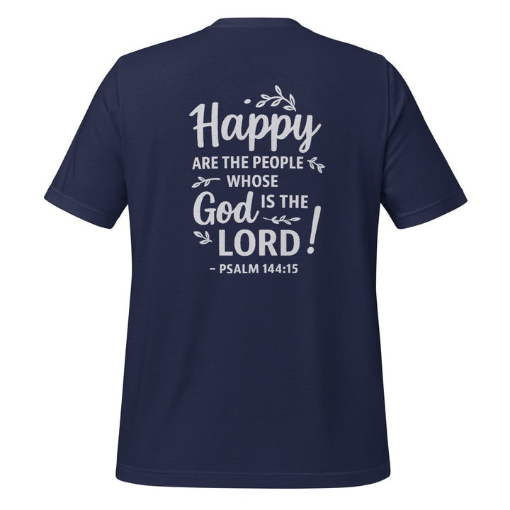 Happy Are The People T-Shirt - Faith Scripture Gift | Gifts Of Words