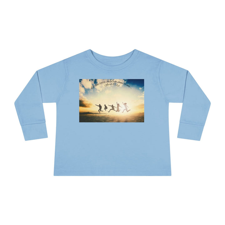 Let the little children come to me |Toddler Long Sleeve Tee - Faith Scripture Gift | Gifts Of Words