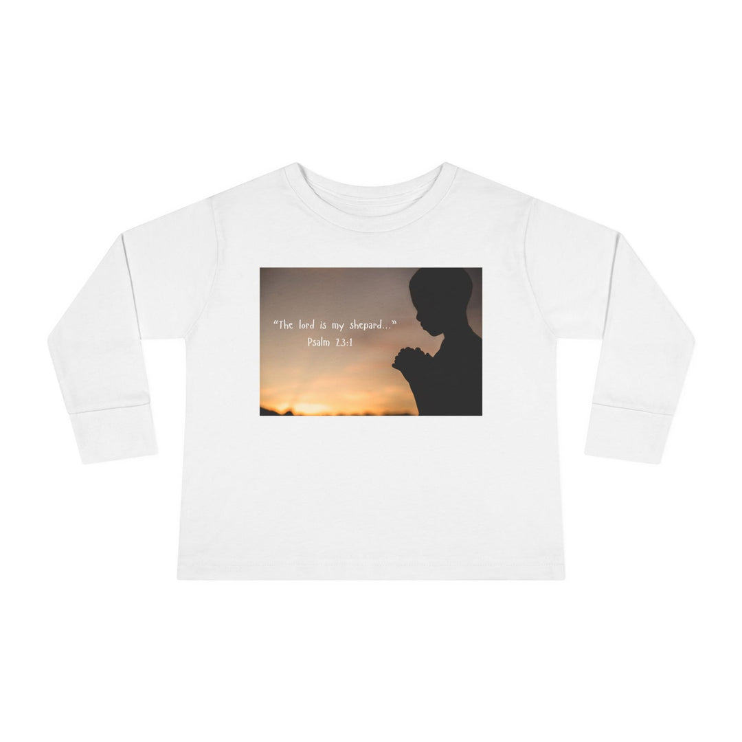 The lord is my shepard |Toddler Long Sleeve Tee - Faith Scripture Gift | Gifts Of Words