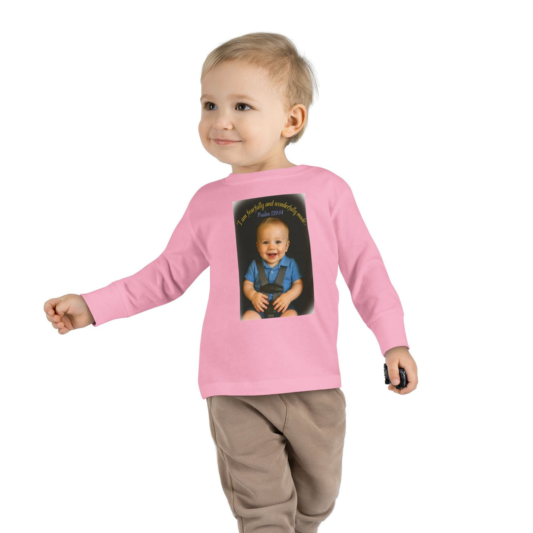 I am fearfally |Toddler Long Sleeve Tee - Faith Scripture Gift | Gifts Of Words